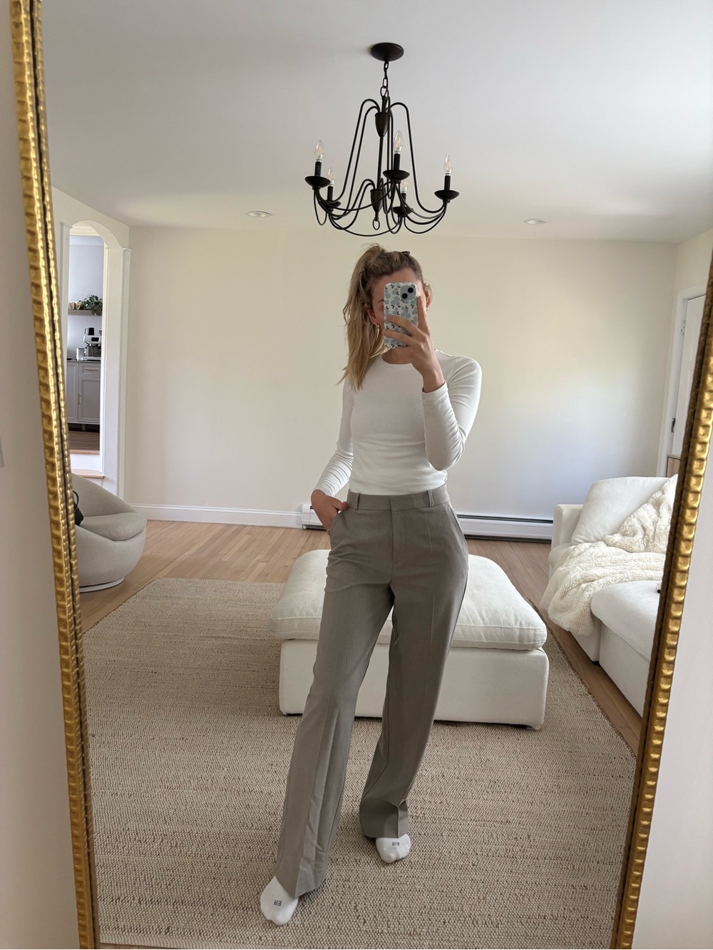 High-Rise Wide Leg Women's Trousers - Taupe